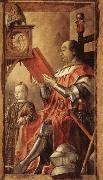 BERRUGUETE, Pedro Federico da Motefeltro,Duke of Urbino,with His Son Guidobaldo Spain oil painting artist